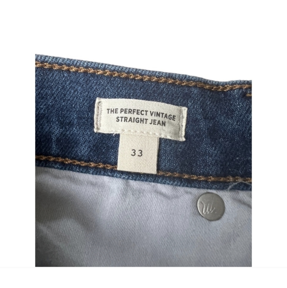 NWT Madewell The Perfect Vintage Straight Jean in Mayfield Wash Size 33